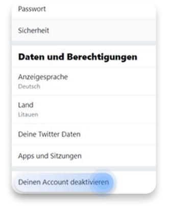 twitter account löschen (pc): schritt 2