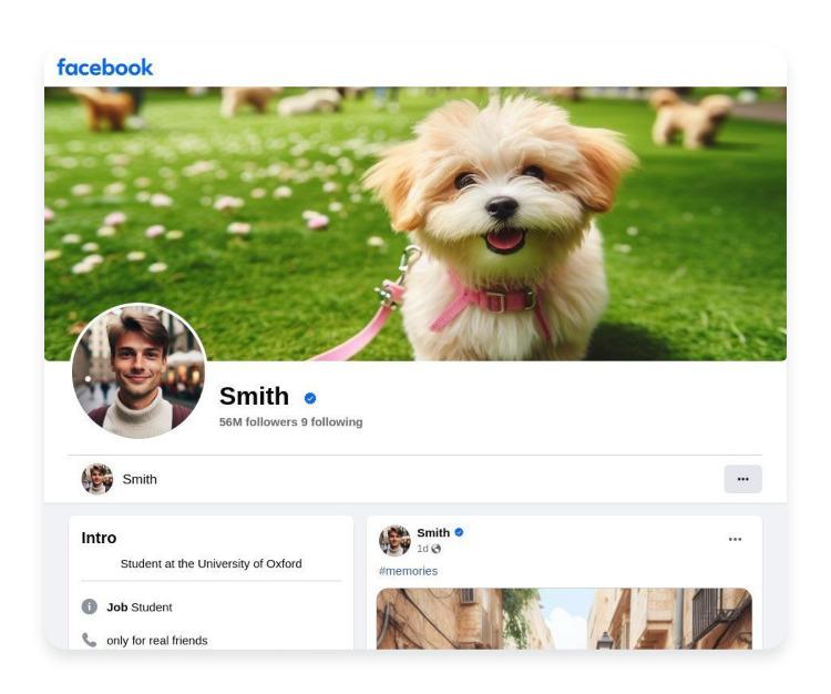 Fake facebook profile