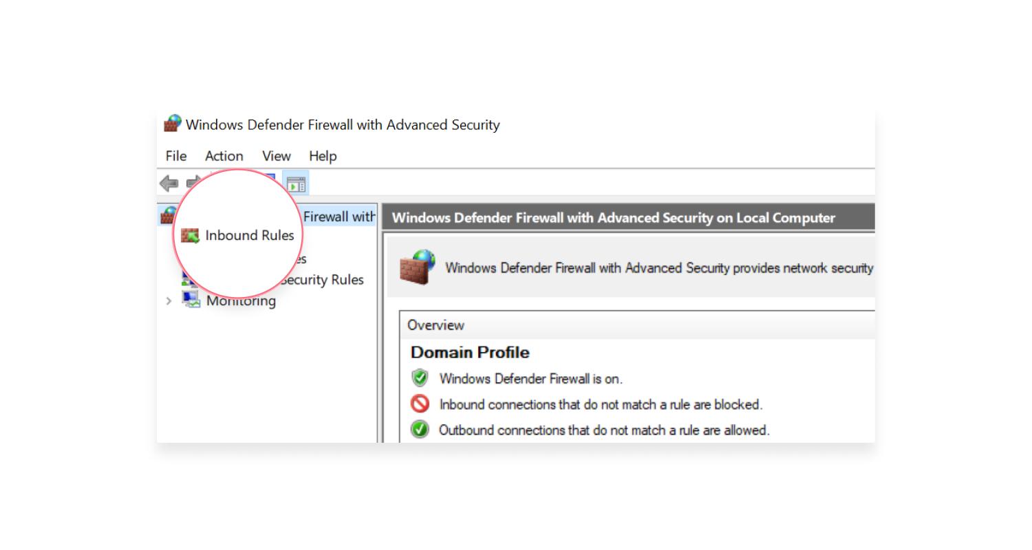 inbound rules action