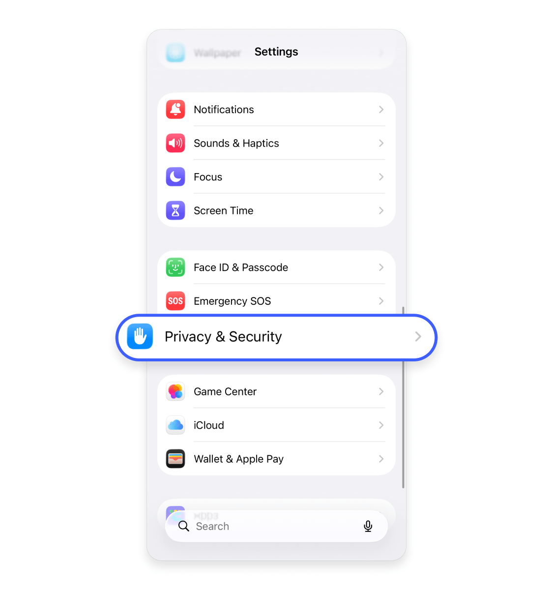 Turn location services off: Step 2