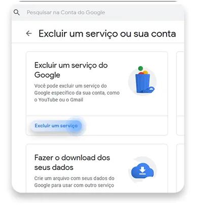 excluir conta gmail: passo nº1