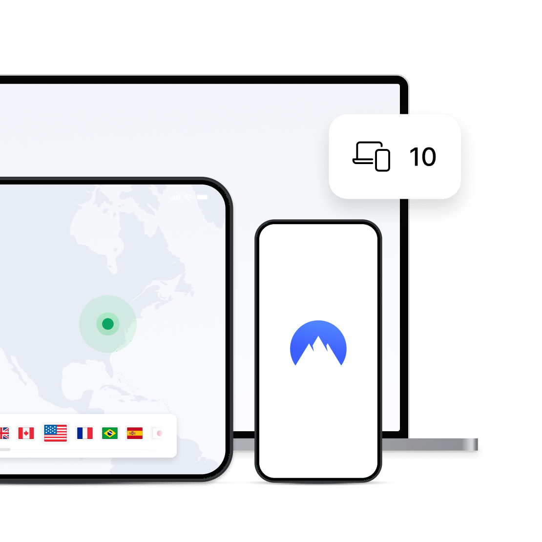 Метка NordVPN, обозначающая местоположение безопасного VPN-сервера на карте мира.