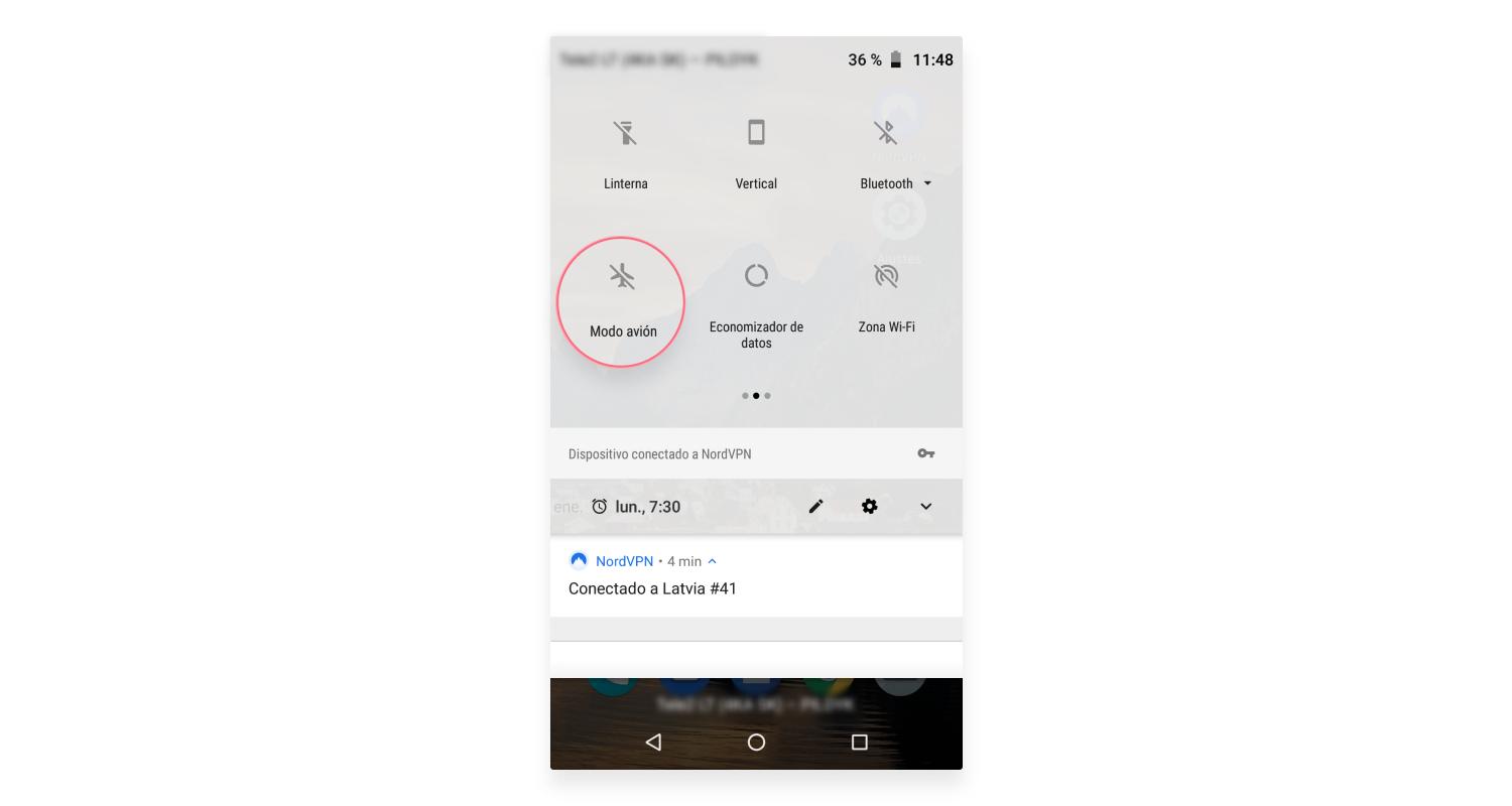 Activa y desactiva el modo avión