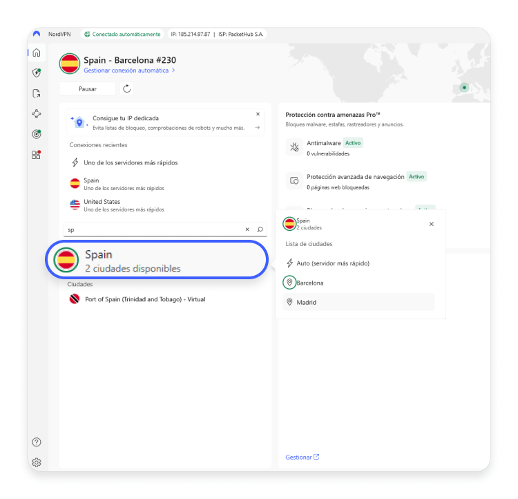 Cómo se configura una IP española desde cualquier parte del mundo gracias a una VPN.