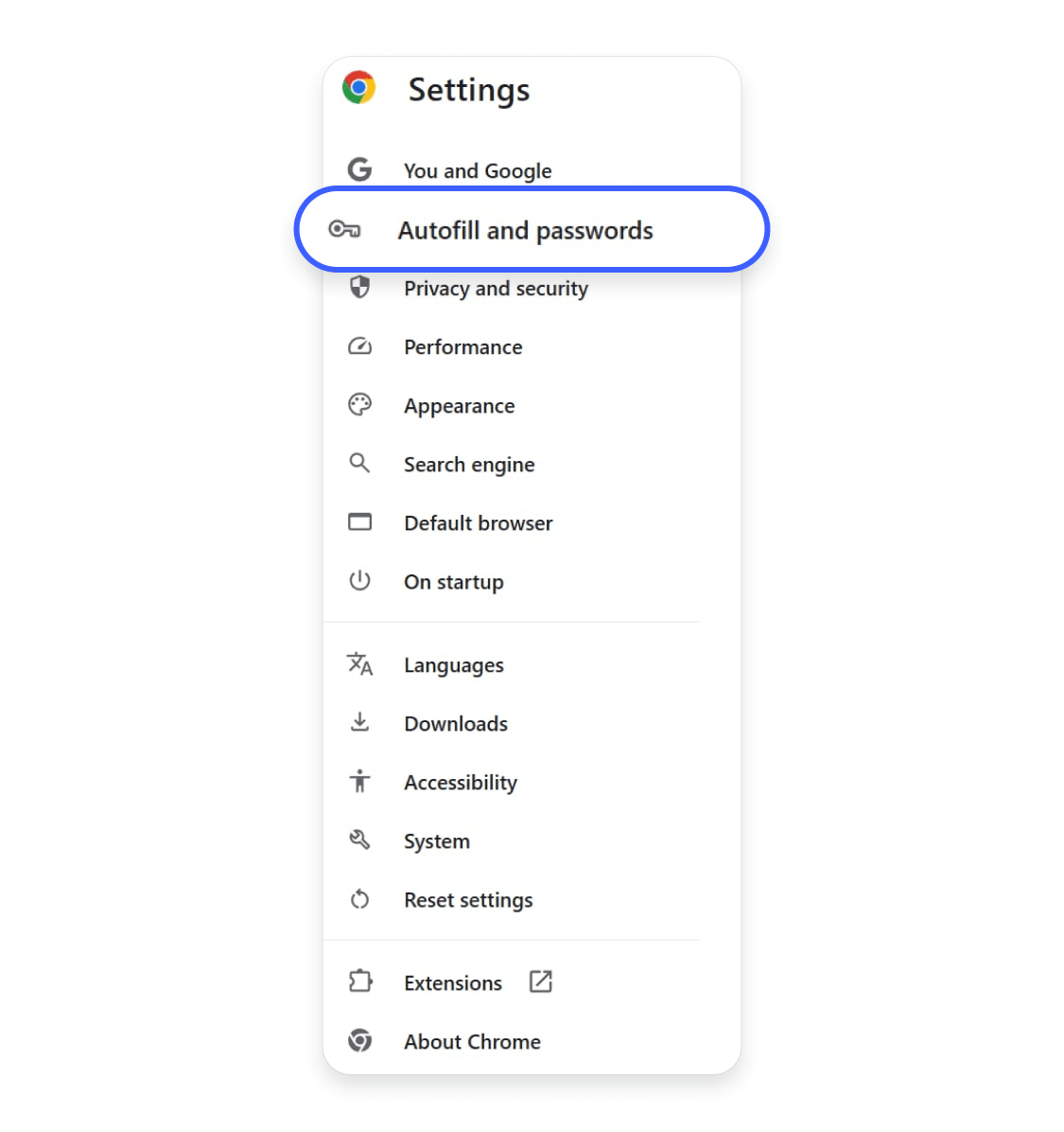 How to see saved passwords through Chrome settings: Step 3