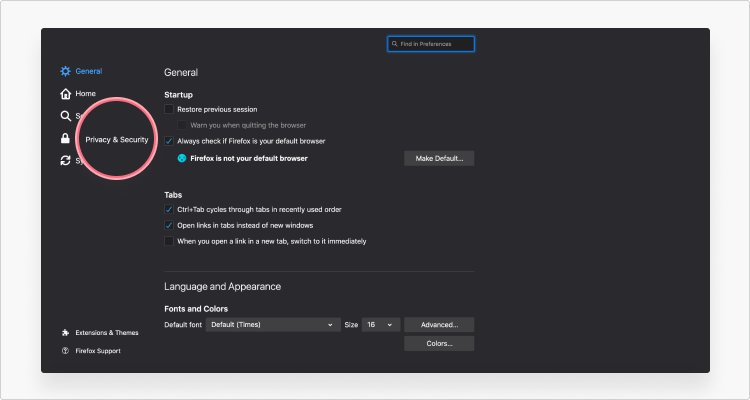 Clear Cache on Mozilla