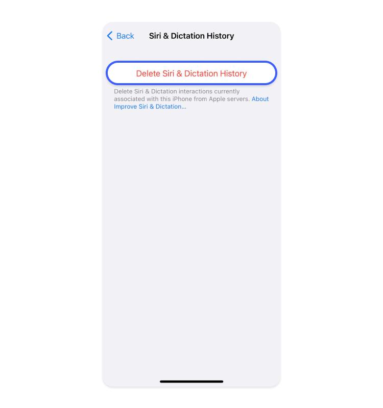 Siri and dictation history