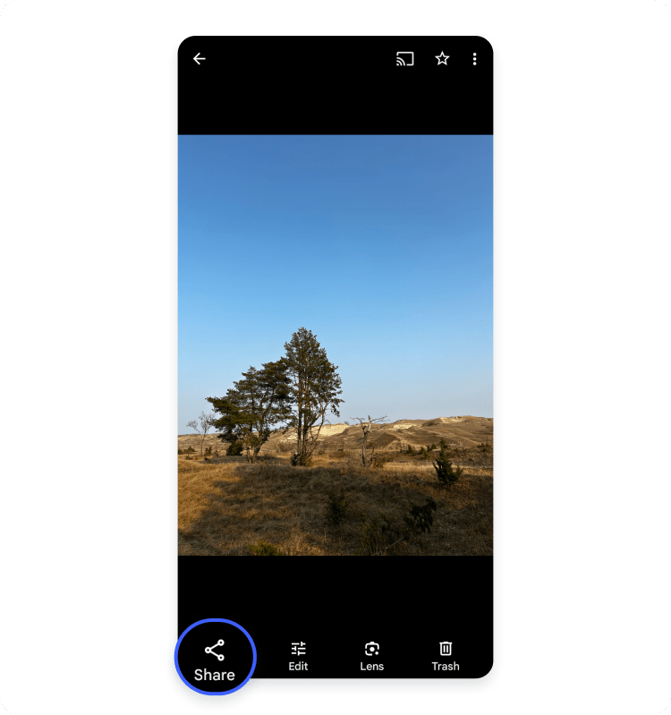Android phone to a Windows computer using Quick Share: step 2