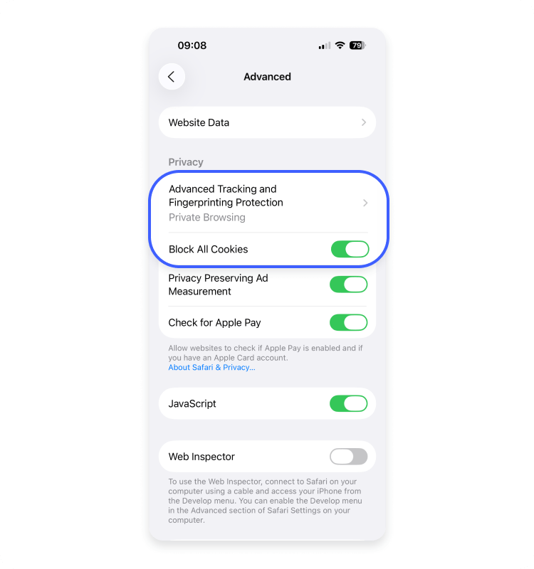 How to clear cookies in Safari on iPhone step 5