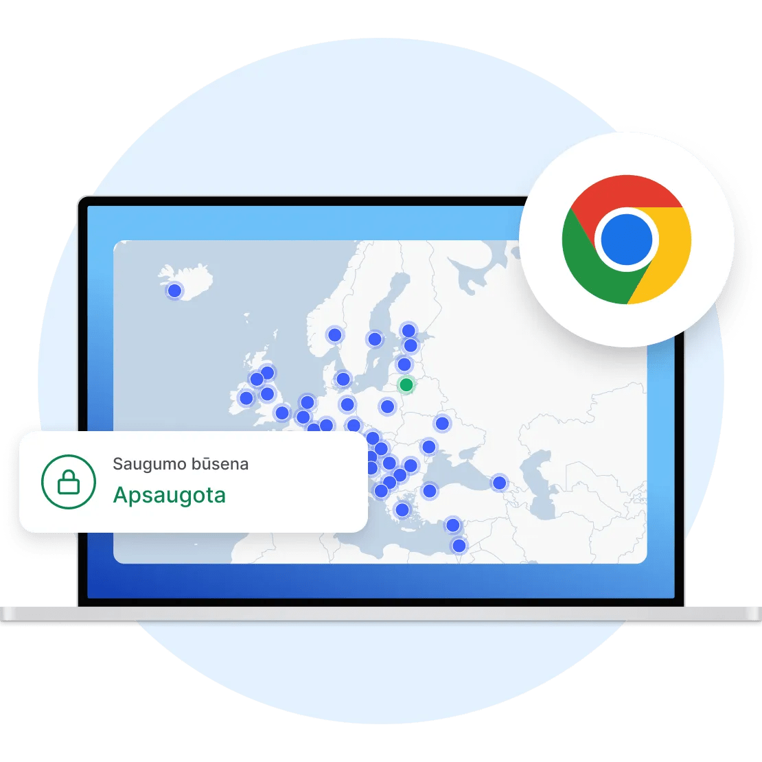 Įgaliotojo serverio „NordVPN“ plėtiniai skirti „Chrome“, „Edge“ ir „Firefox“