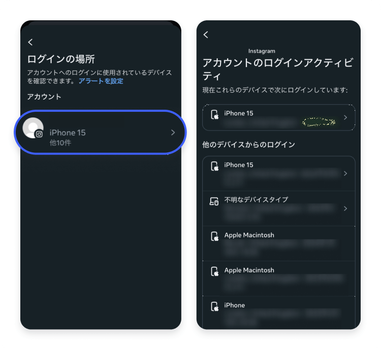 ログインアクティビティ
