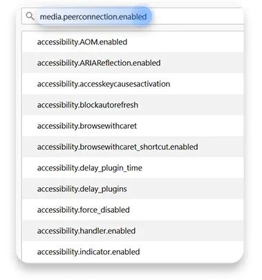 Come disattivare WebRTC su Firefox passo 4