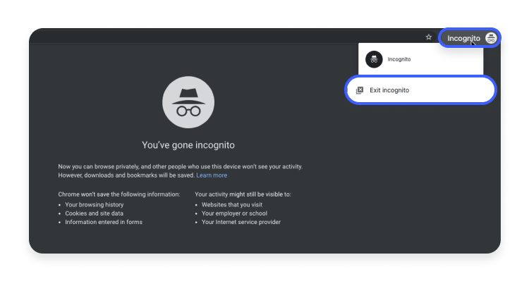 Incognito mode off on MacOS