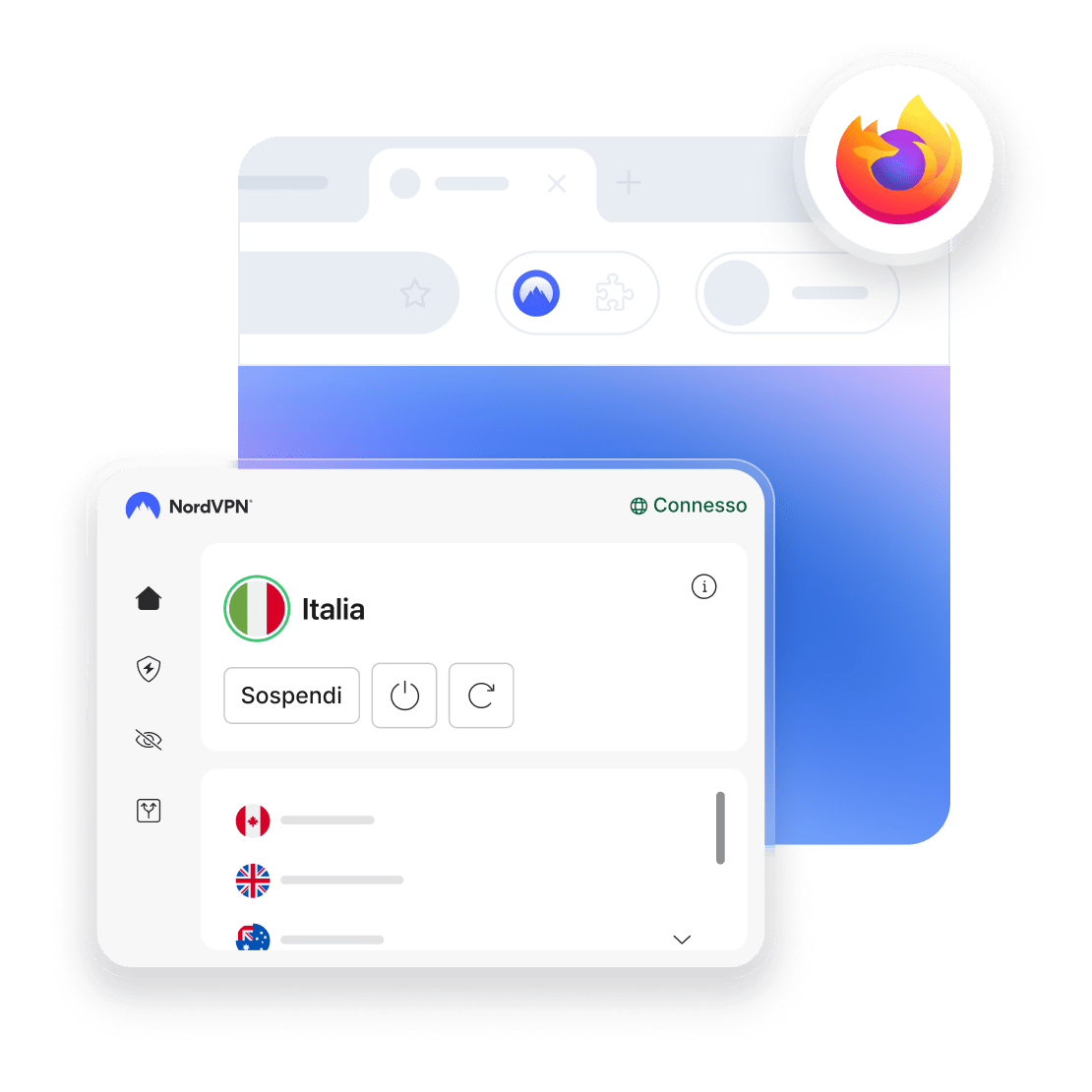 Lo schermo di un computer mostra una VPN per il browser Firefox per migliorare la privacy online