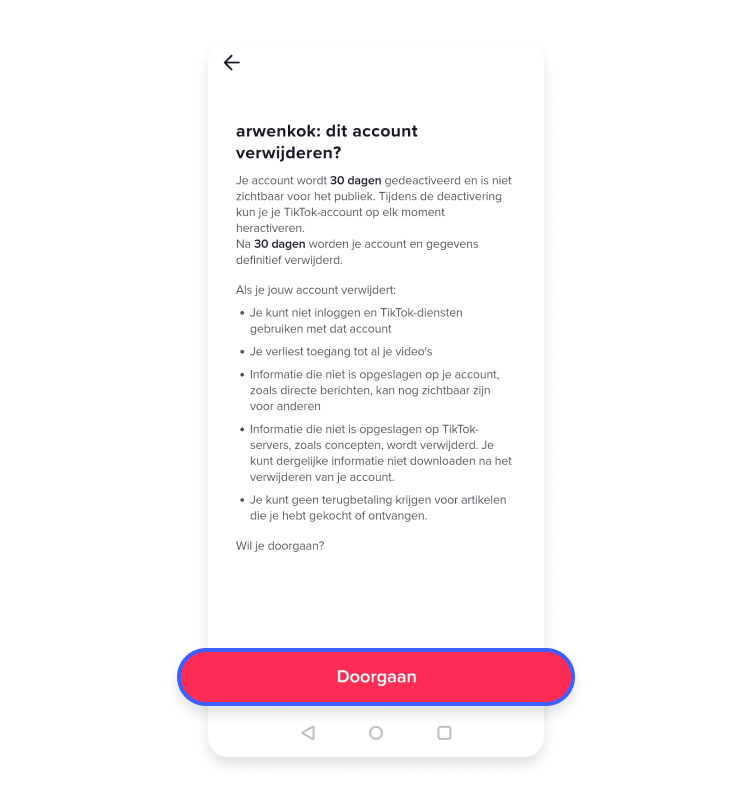 TikTok verwijderen