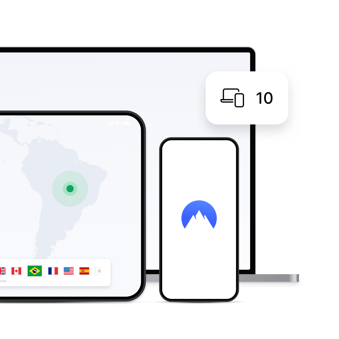 Um marcador da NordVPN indicando a localização de um servidor de VPN seguro em um mapa-múndi.