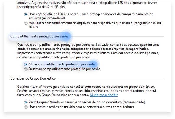 como colocar senha em uma pasta compartilhada na rede: passo nº7