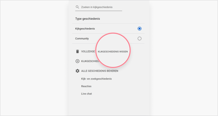 Kijkgeschiedenis wissen van YouTube stap 2