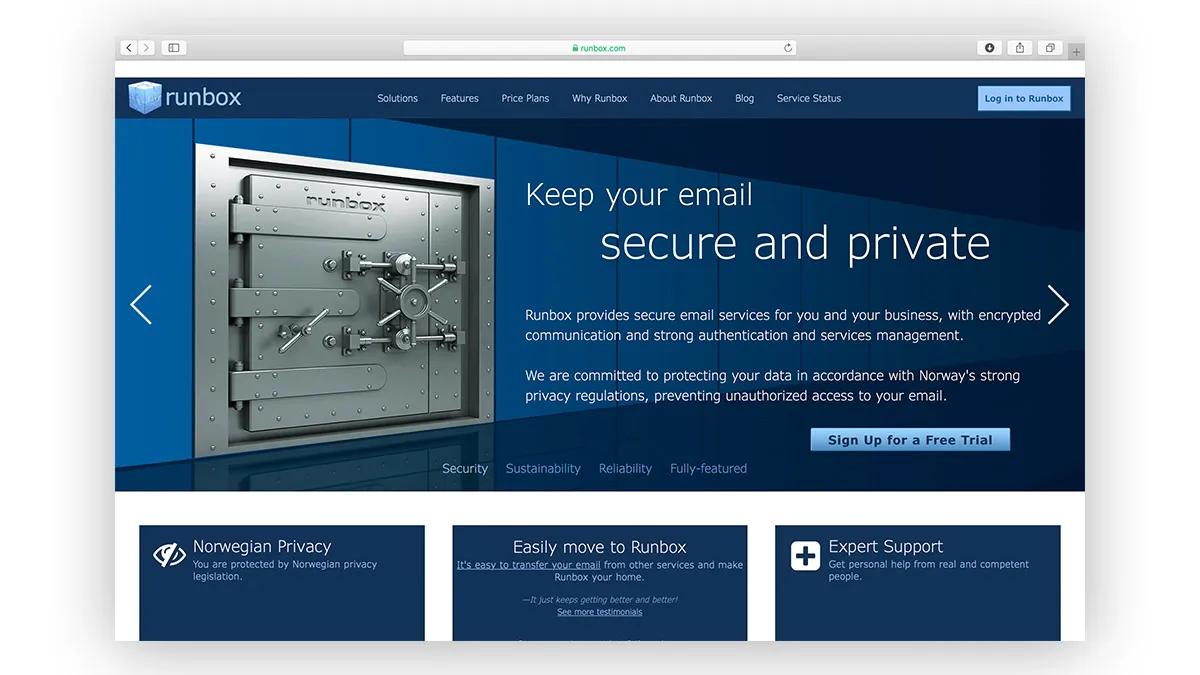 Gmail alternatives Runbox