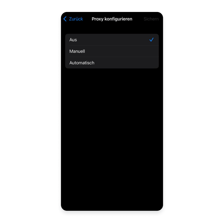 Proxyserveradresse finden iOS Schritt 4