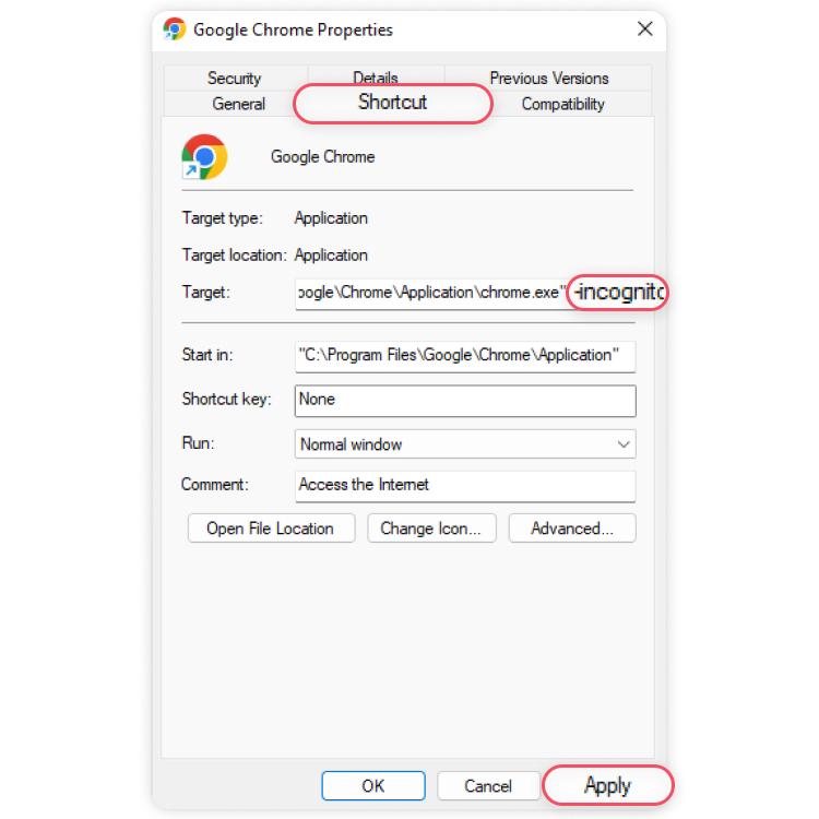 Chrome safe mode automatically: step 2