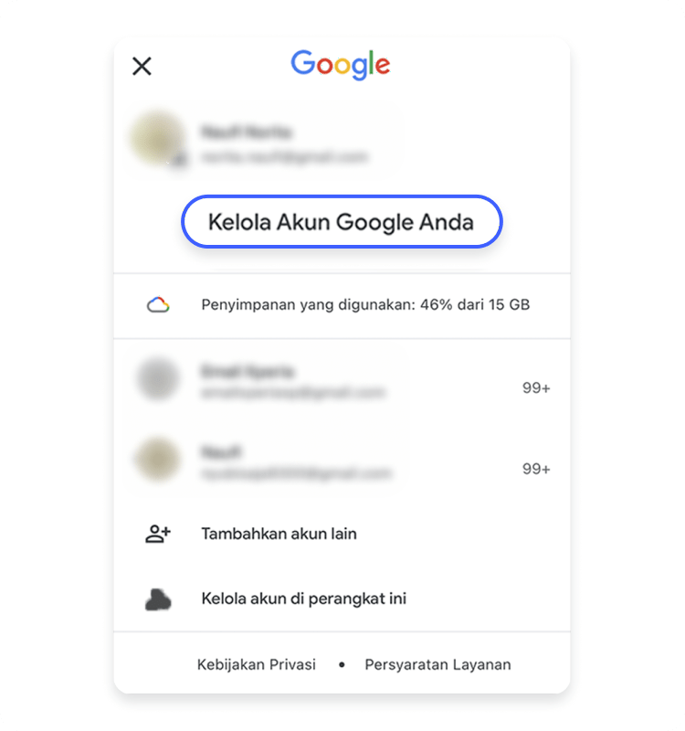 Cara menghapus akun Gmail di komputer 4