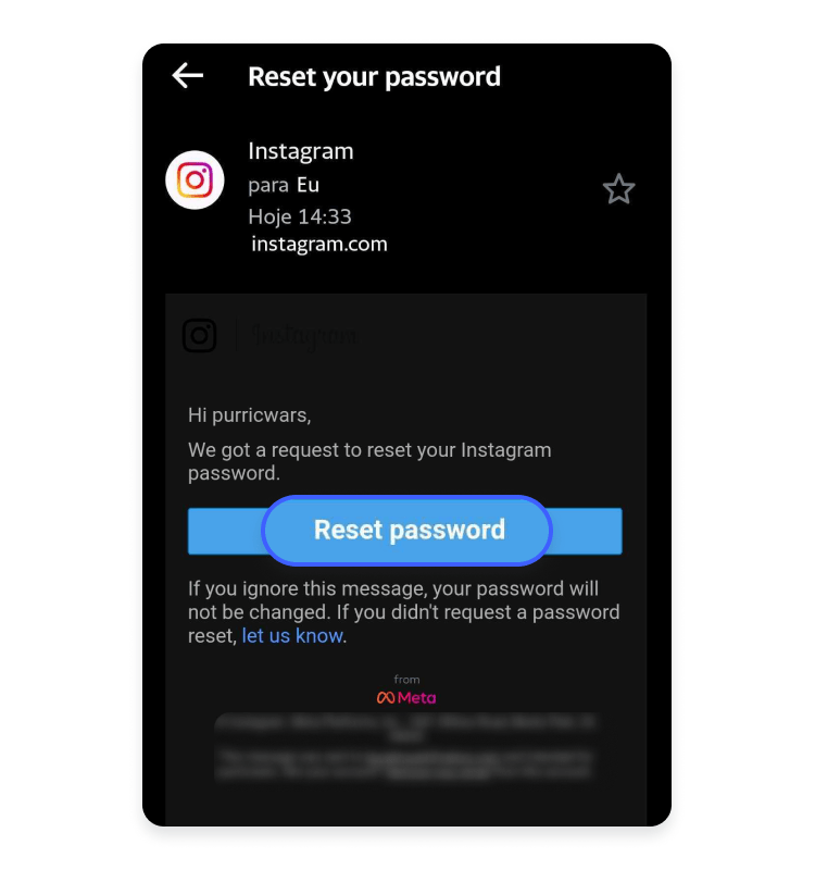 como recuperar sua conta do Instagram: passo nº9