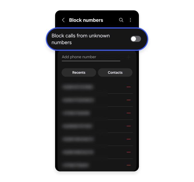 How to block restricted calls on an Android, step 4