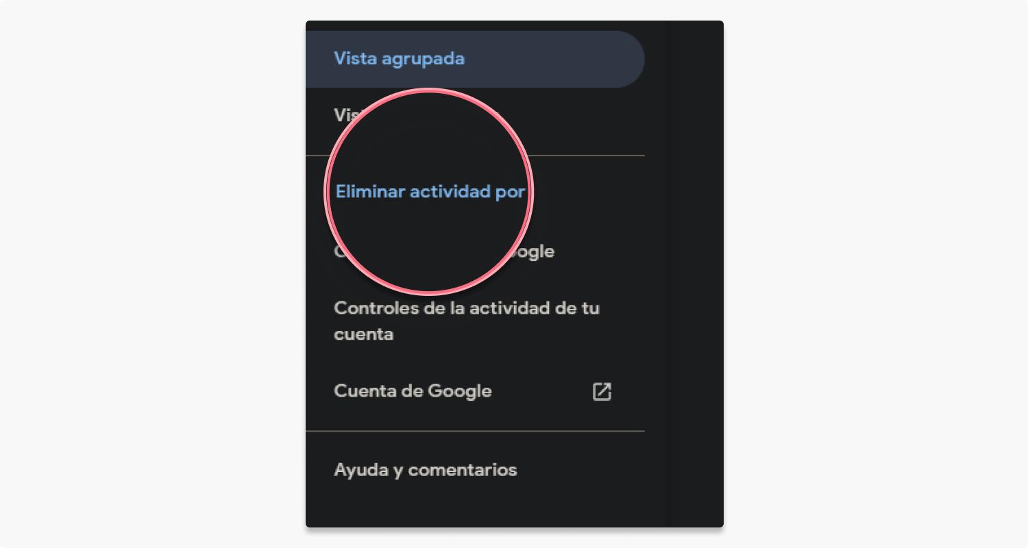 borrar el historial de Google en Android: paso 1