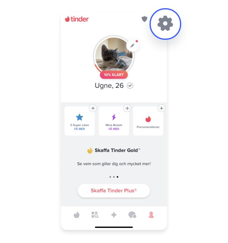 Så raderar du ett Tinder-konto steg 1