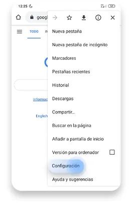 actualizar Chrome (android): paso 1
