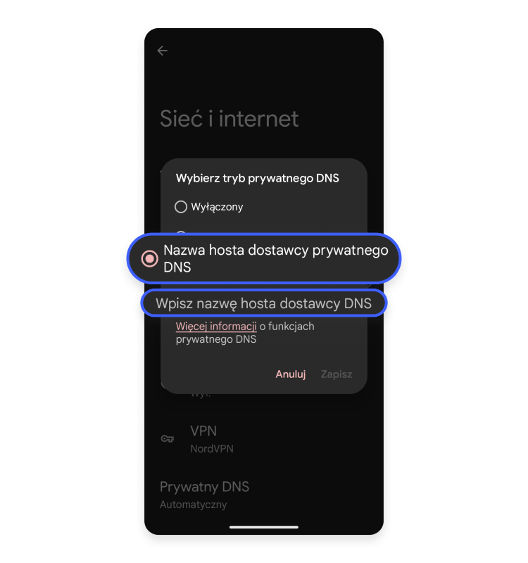 Ustawianie prywatnego DNS na Androidzie_4