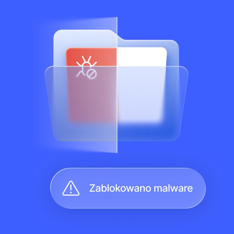 Skaner złośliwego oprogramowania sprawdza pliki w trakcie ich pobierania.