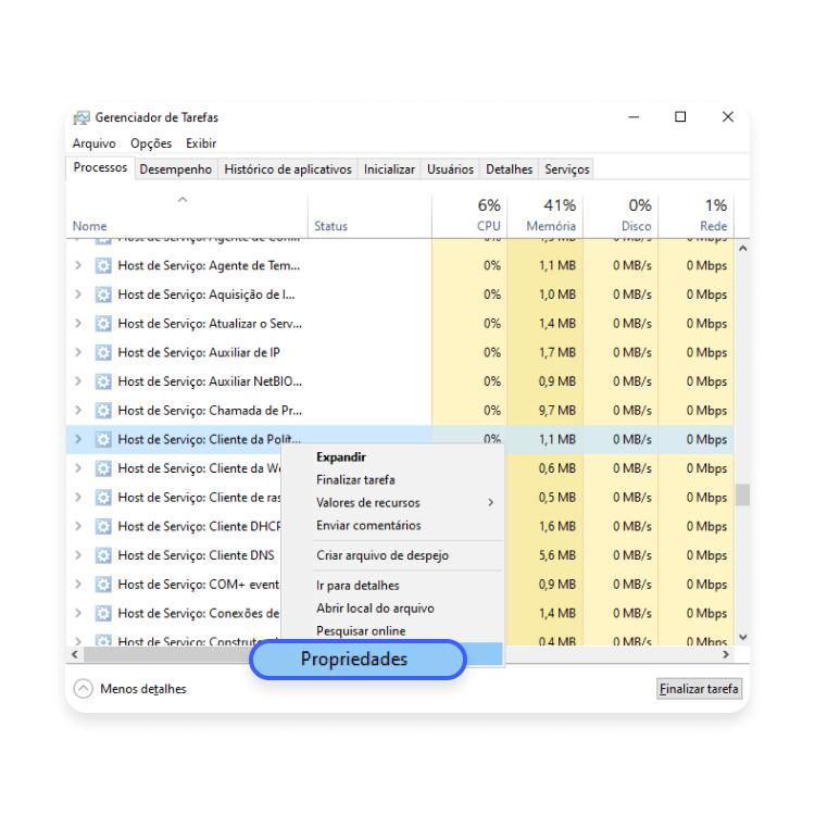 verificar se o svchost.exe em questão é um vírus disfarçado: passo nº2