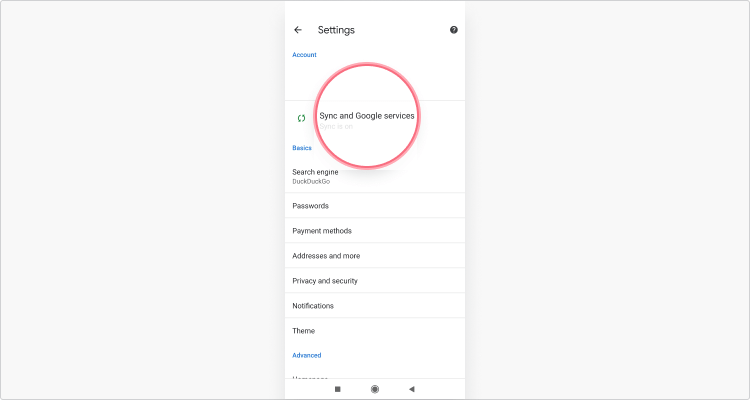 Unsync chrome