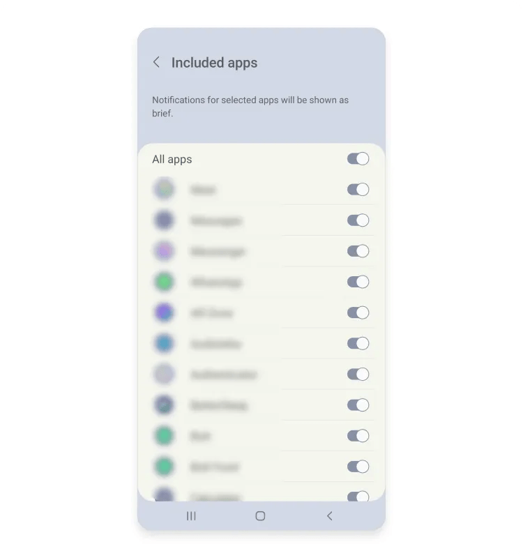 Disable notifications for specific apps: Step 3