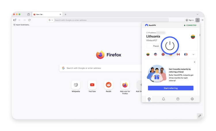 Turn off a VPN on Firefox 2