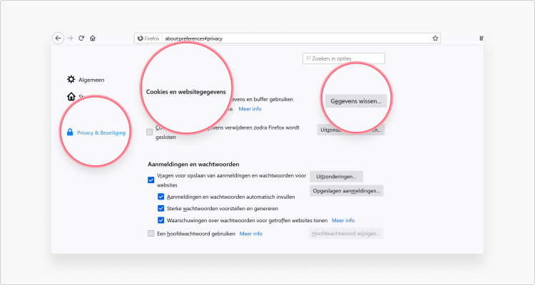 Cookies verwijderen in Firefox stap 2