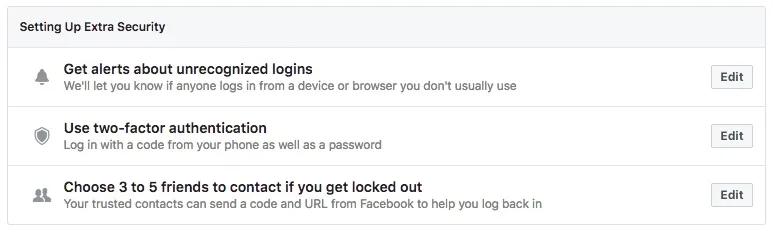 Setting Up Extra Security
