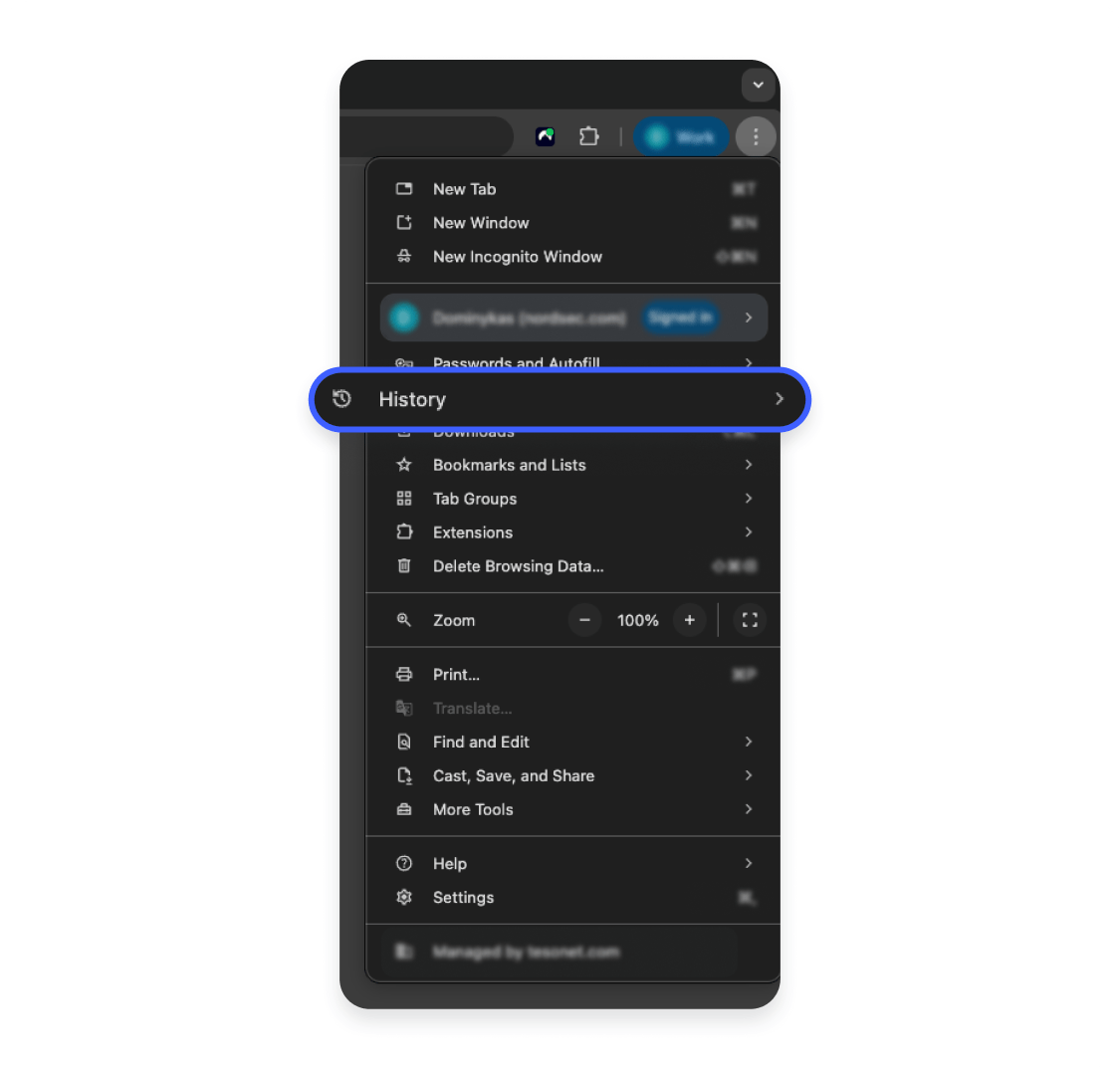 Clearing Autofill data on Chrome (desktop) Step 2