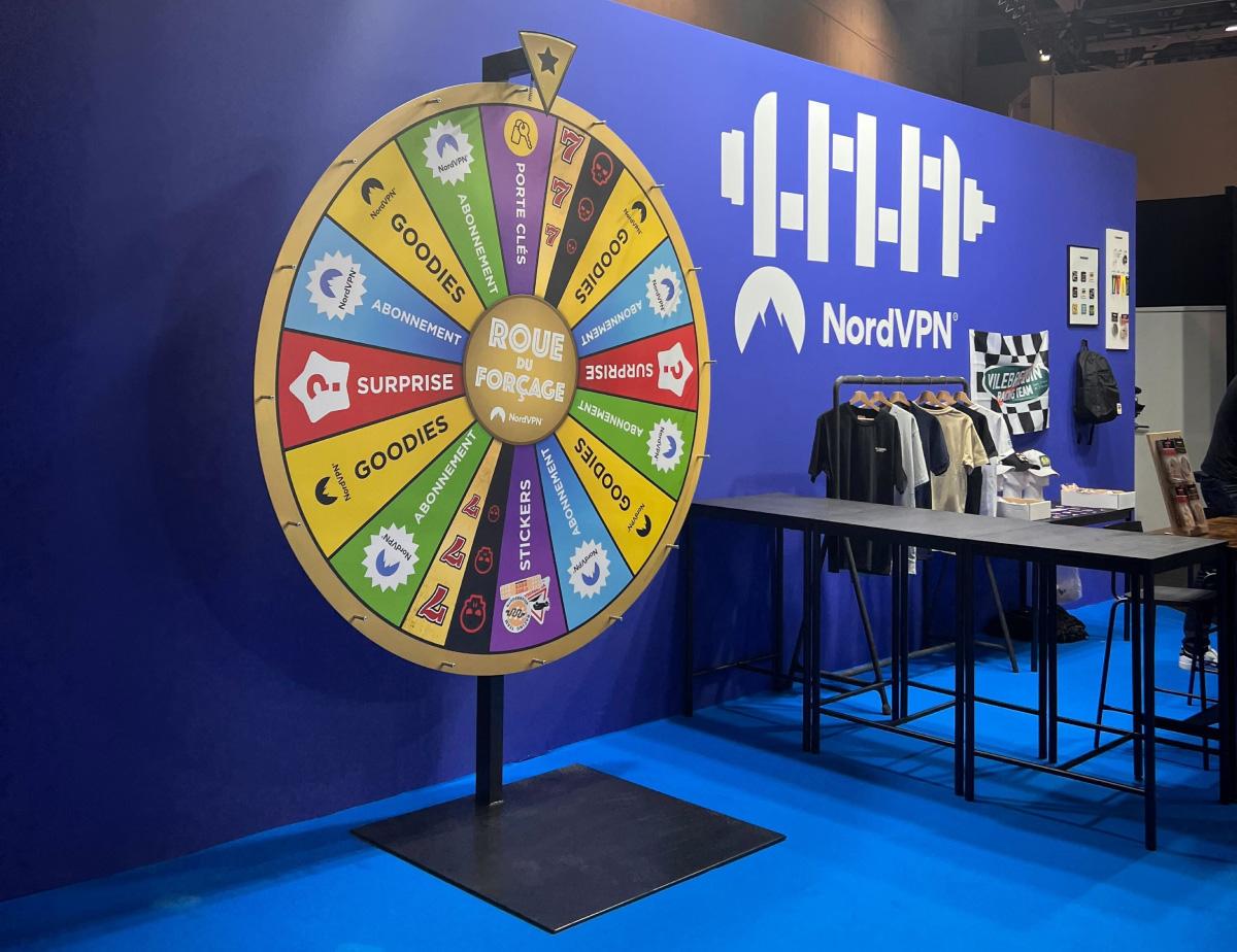 roue du forçage sur le stand de Vilebrequin