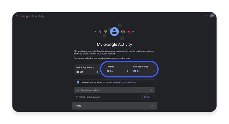How to stop Google from saving your search history: step 6