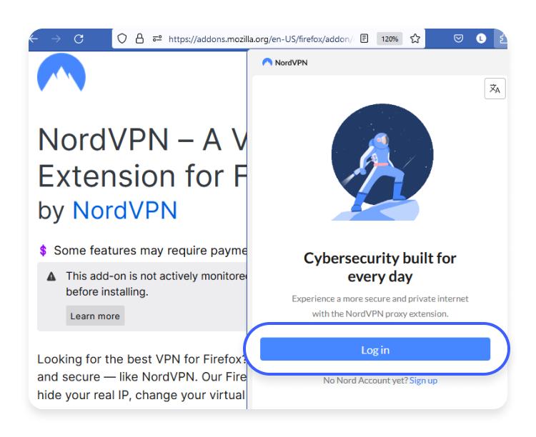 adding vpn extension to firefox: step 2