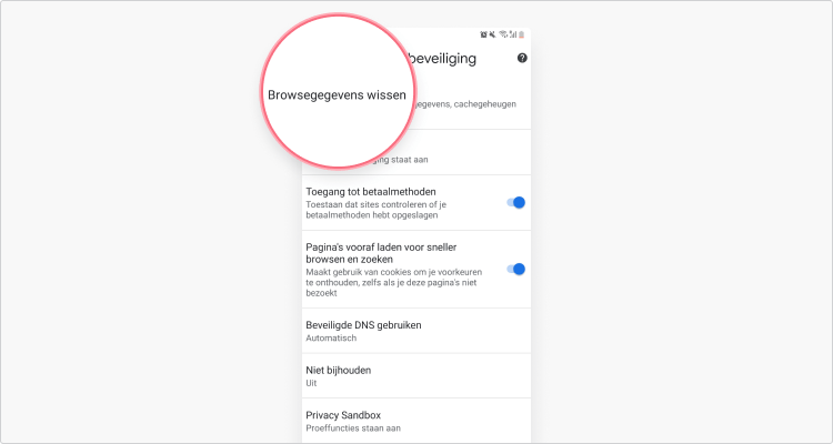 Cookies verwijderen op Android stap 4