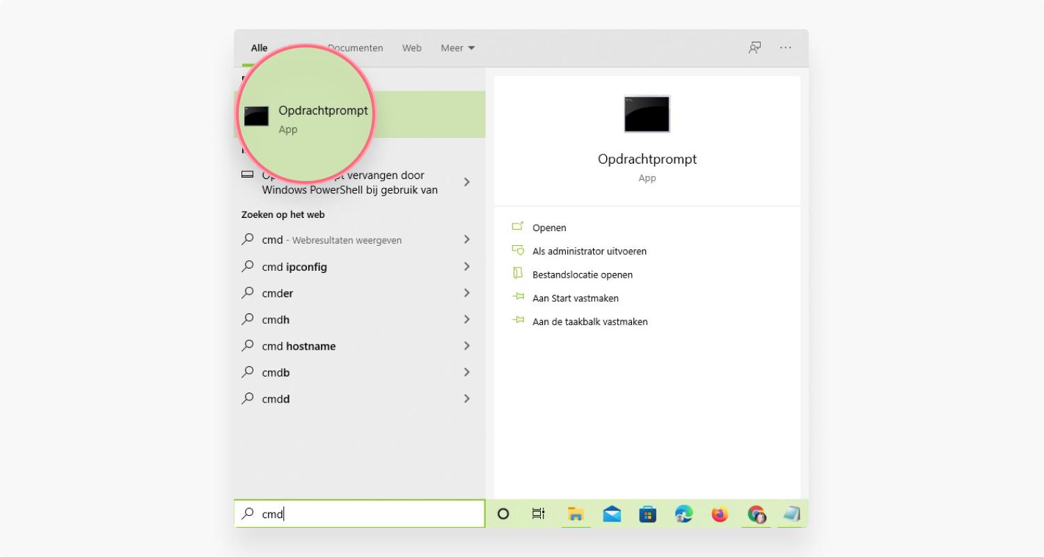 Hoe vind ik het IP-adres van mijn router op Windows stap 1