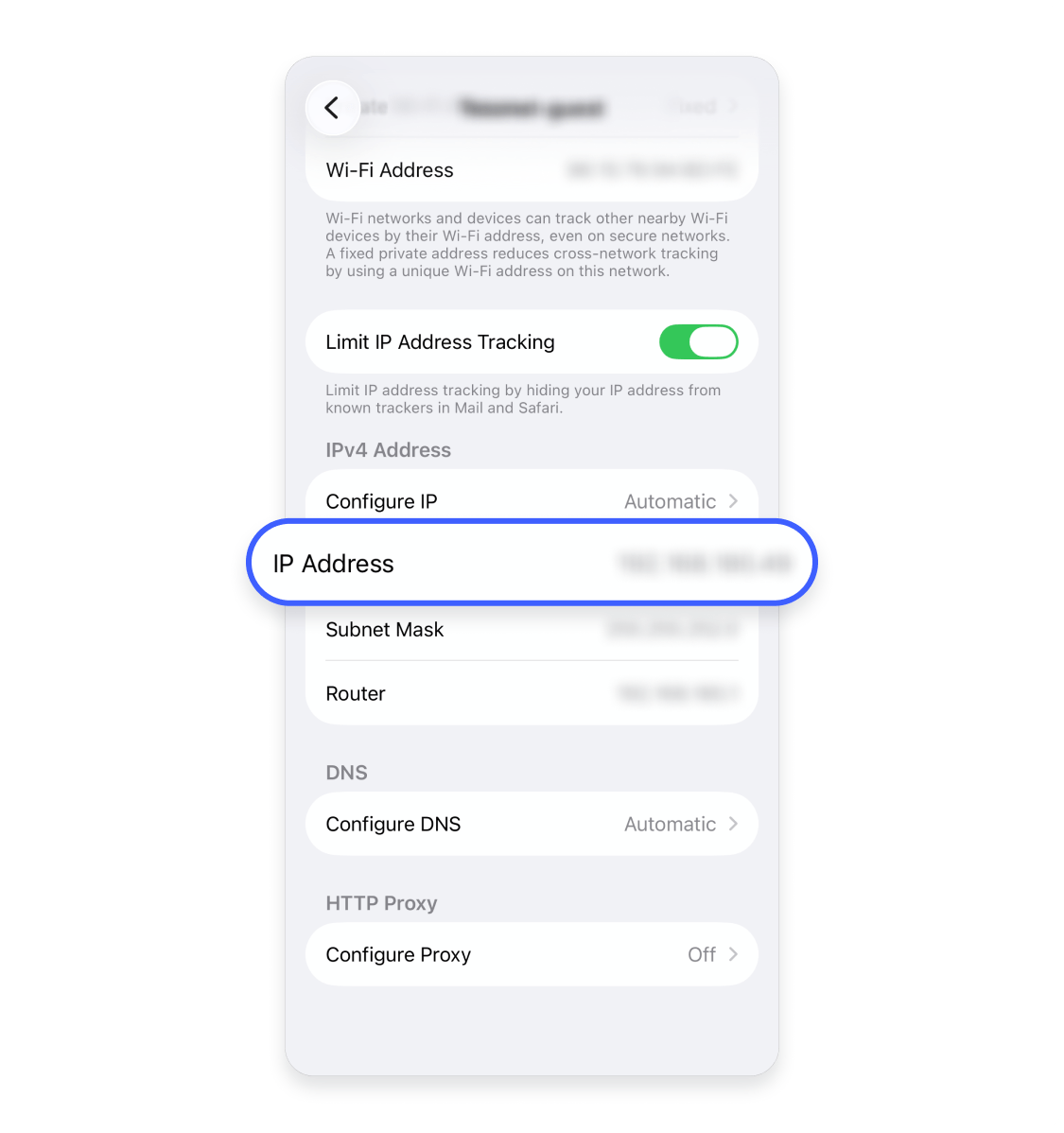 How to find your iPhone’s IP address manually: Step 4