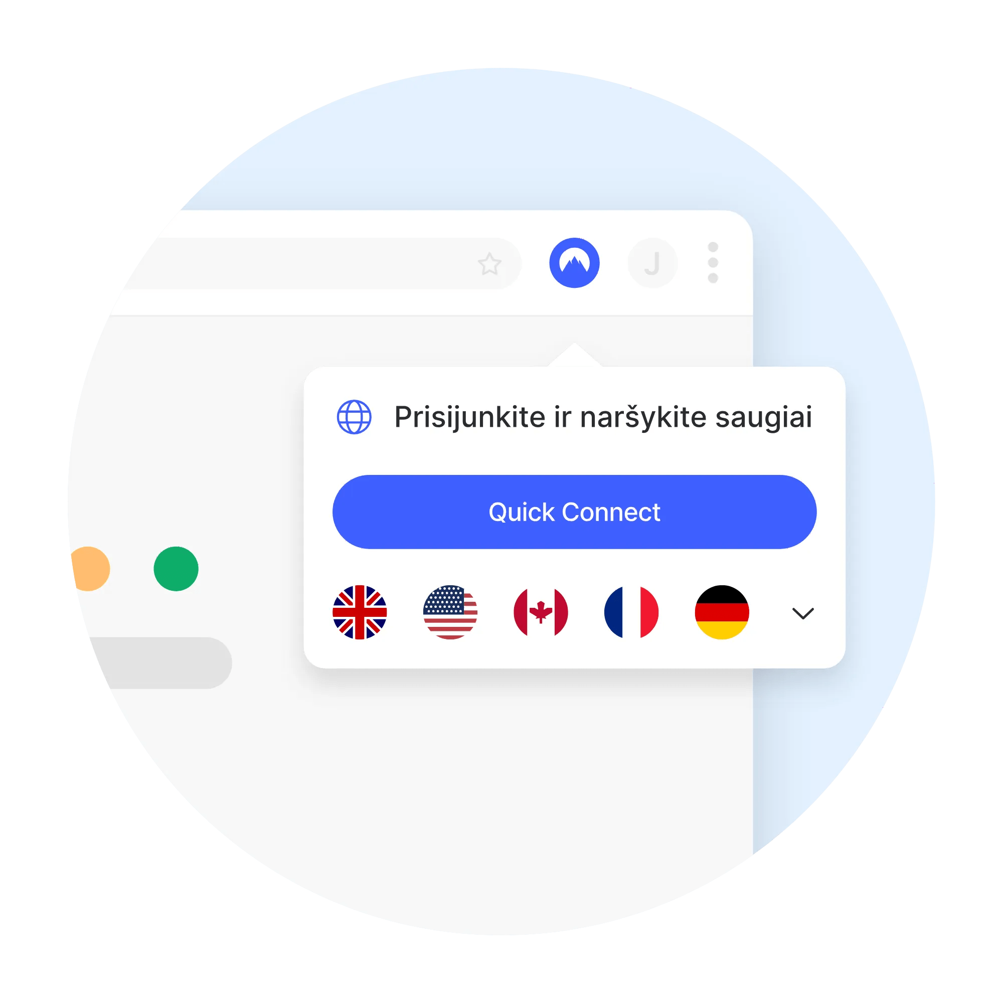 Saugus naršymas su VPN tarpinio serverio plėtiniu