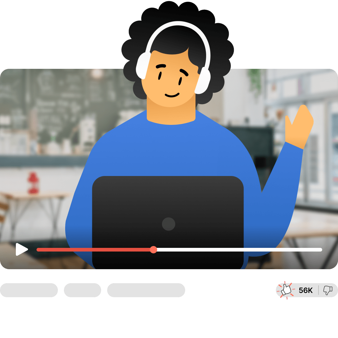 hero coffeeshop video player headphones md