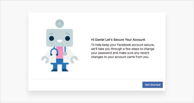 Facebook secure account message