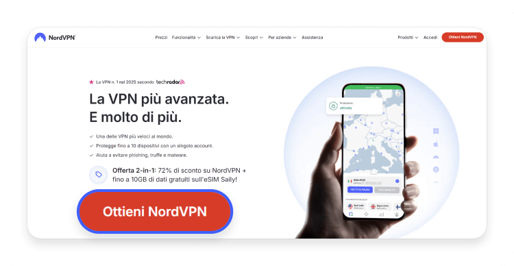 Ottieni NordVPN